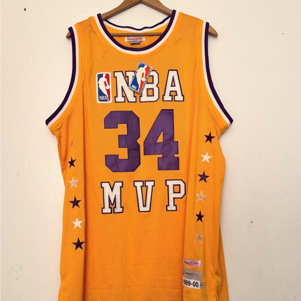 Shaq O’Neal LA Lakers MVP Stitched Basketball Mitchell & Ness Men Jersey Size 56